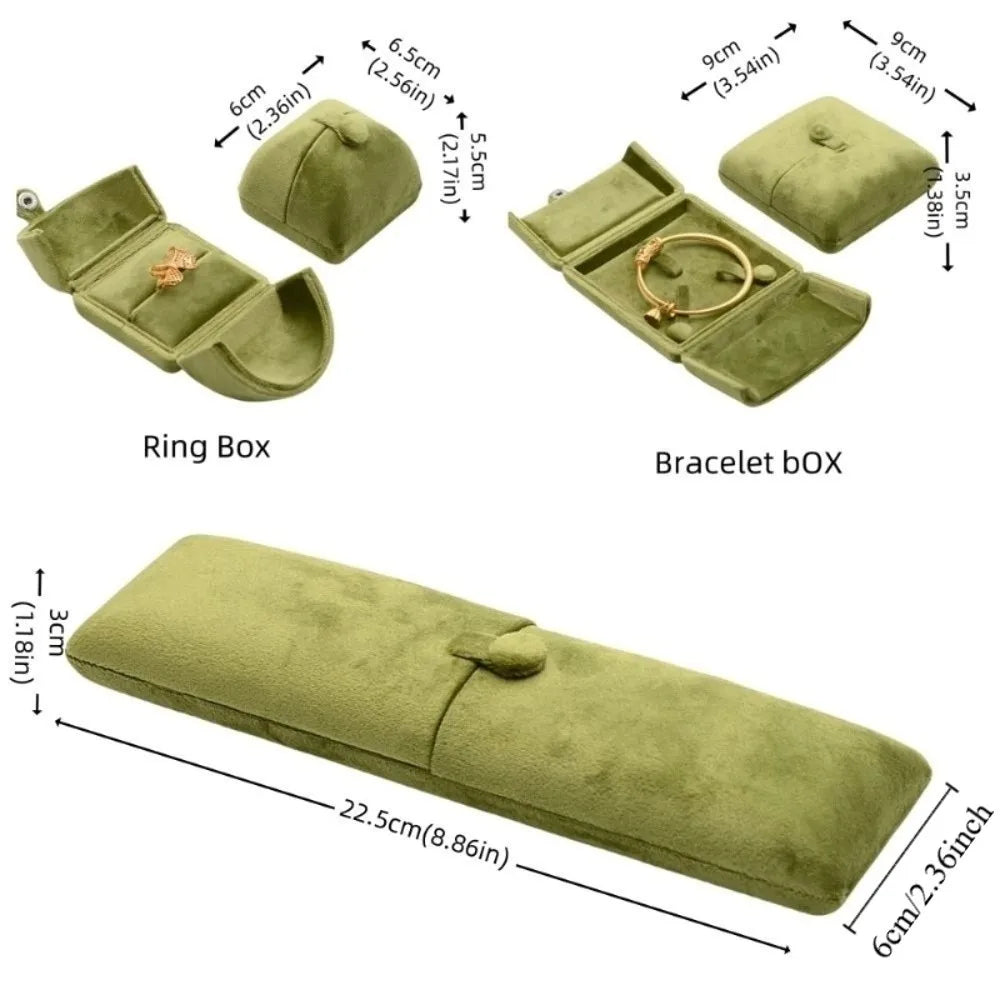 Velvet Jewelry Box – Ring, Necklace & Bracelet Organizer Jewelry Storage Box PLUSH
