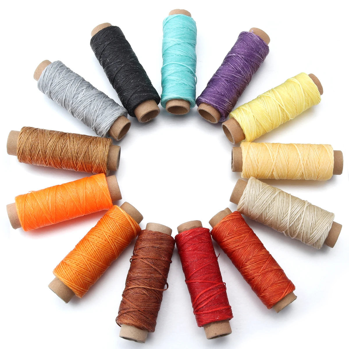 50 Yards Flat Waxed Thread 1mm | Leather & Bookbinding Cord Waxed Sewing Thread PLUSH