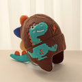 Kids Knitted Dino Beanie with Ear Flaps | Windproof Winter Hat Kids Winter Beanie PLUSH Coffee 1PC