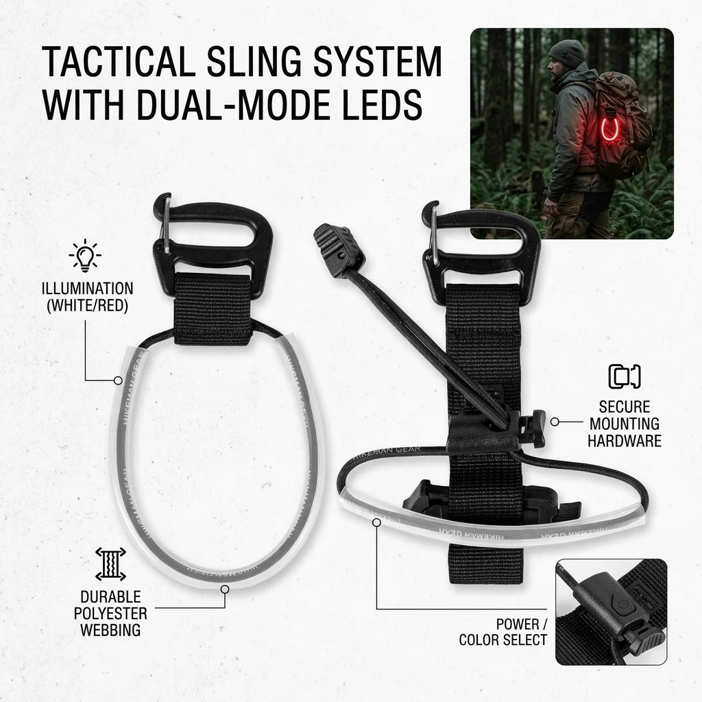Trekking Pole Holder Strap – Hands-Free Backpack Organizer Hiking Pole Strap PLUSH