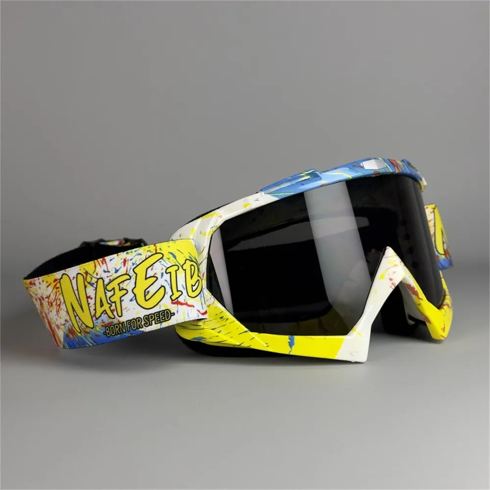 UV400 Sports Goggles – Cycling, ATV, Ski & MX Riding Sports Goggles PLUSH Yellow grey
