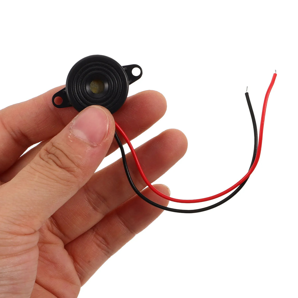 2-Pack Active Piezoelectric Alarm Buzzer DC 3-24V | 90dB Electronic Alarm Buzzer PLUSH