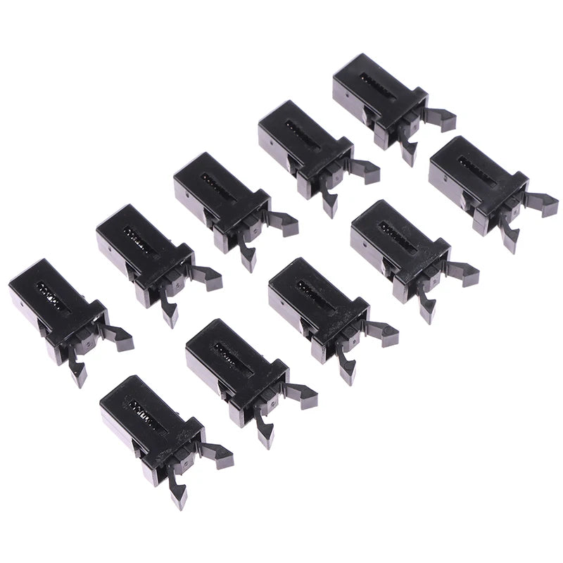 10pcs Trash Can Lid Latch Replacement Clips – Black & White Bin Lid Latch Clip PLUSH Black