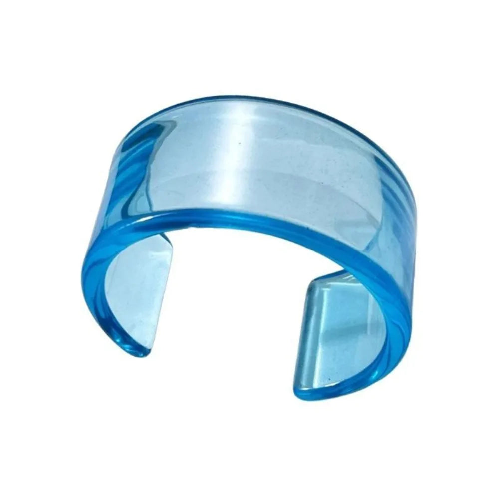Transparent Resin Open Bangle Bracelet for Women | Cuff Resin Bangle Bracelet PLUSH Blue