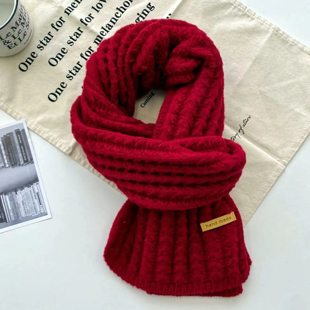 Chunky Knit Winter Scarf Unisex Couple Neck Wrap Set Knitted Winter Scarf PLUSH