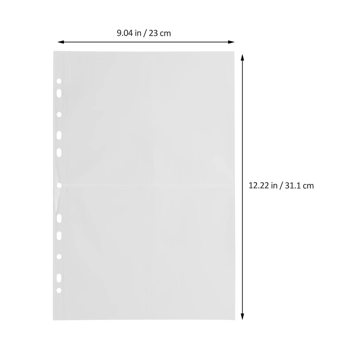 A4 Photo Album Refill Pages 40Pcs – 4-Pocket Clear Protector Sheets Photo Album Refill Pages PLUSH