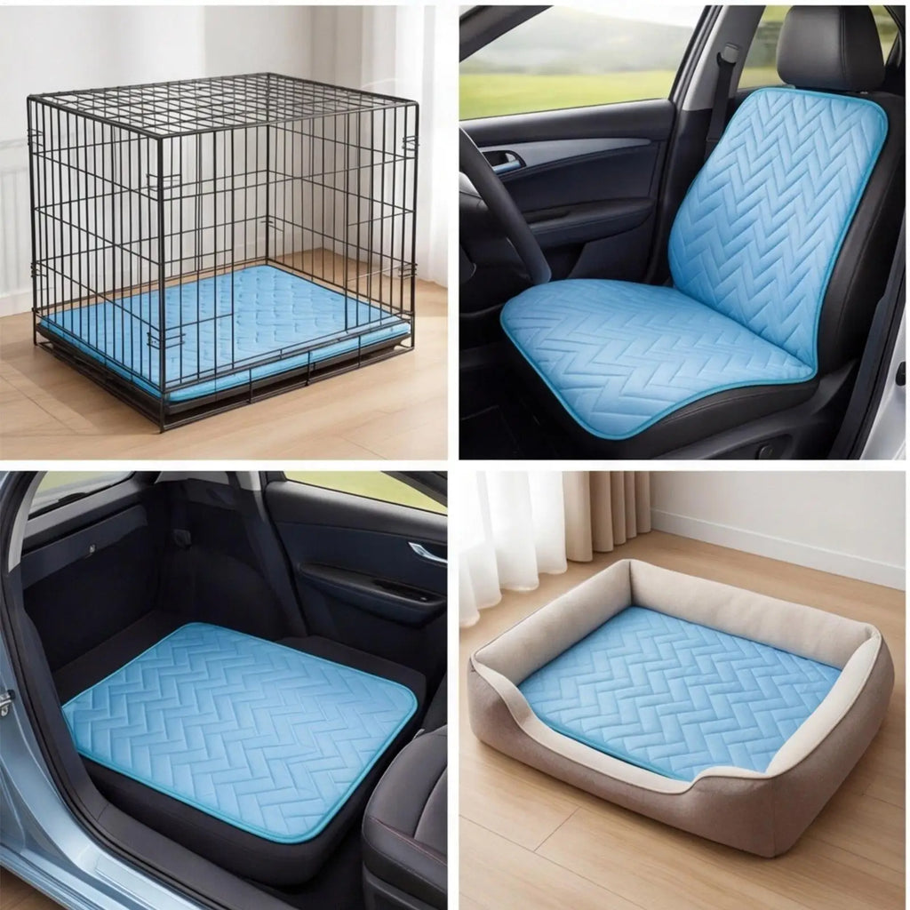 Self-Cooling Ice Silk Pet Mat for Dogs & Cats | All Sizes Pet Cooling Mat PLUSH