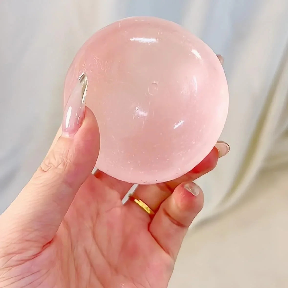 Maltose Mochi Squishy Fidget Ball – Soft Transparent Stress Toy Squishy Fidget Toy PLUSH Pink