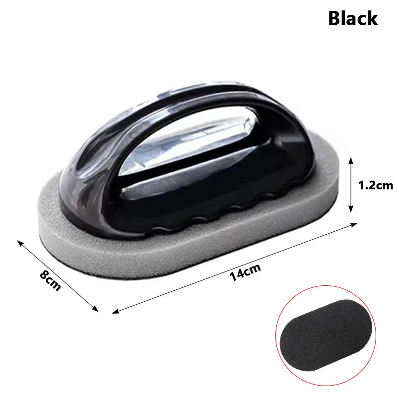 Magic Emery Sponge Eraser Brush – Kitchen & Bath Cleaner Cleaning Brush PLUSH Black L