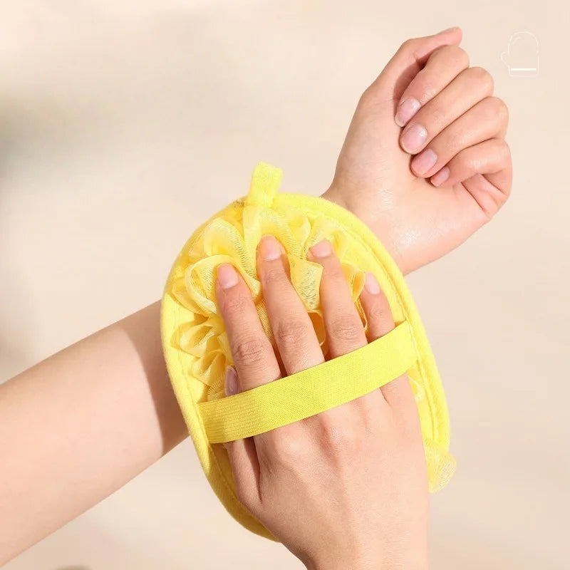 Pineapple Double-Sided Exfoliating Bath Gloves Body Scrubber Exfoliating Bath Gloves PLUSH