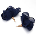 10pcs Chiffon Organza Flower Charms for DIY Earrings & Jewelry Jewelry Flower Charms PLUSH royal blue 5cm