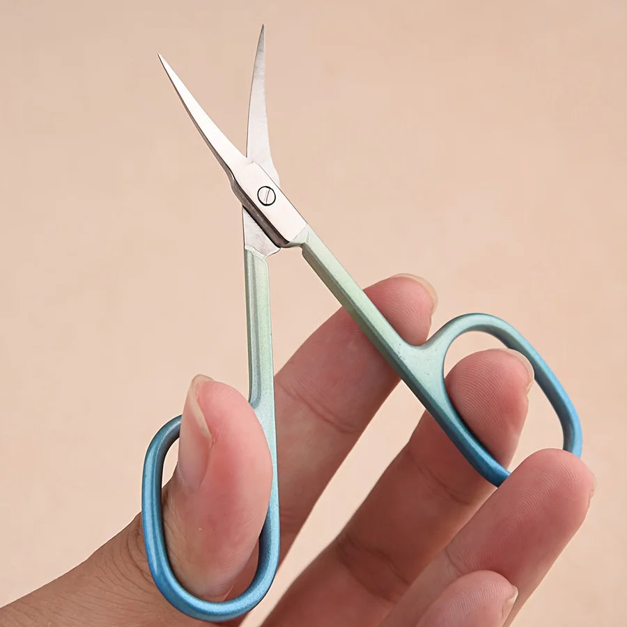 Ouriner Mint Blue Cuticle Scissors | Ultra-Thin Stainless Steel Cuticle Scissors PLUSH