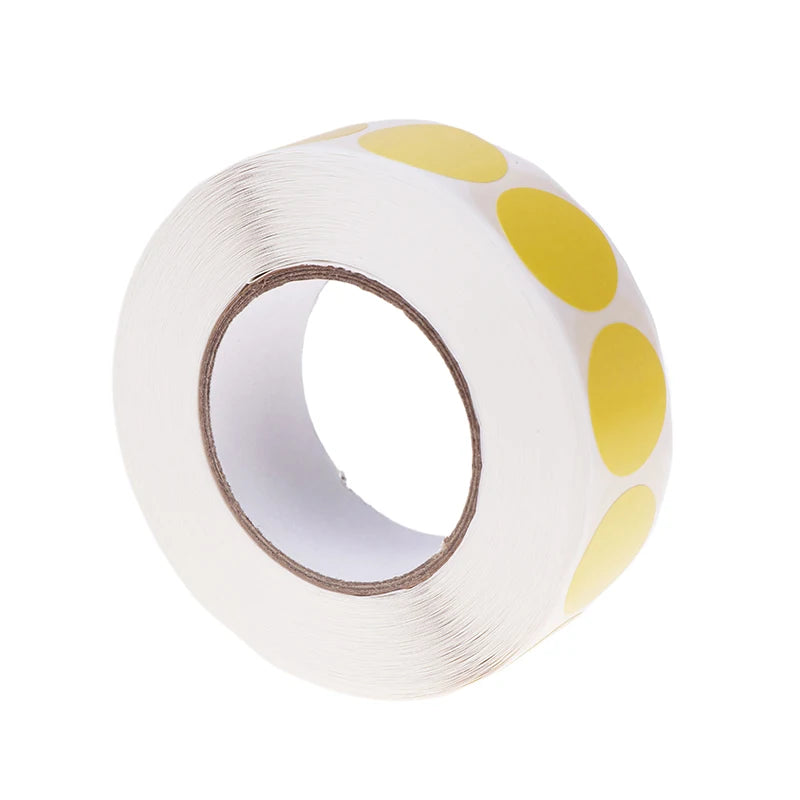 0.75" Color-Coded Adhesive Dot Labels 1000pcs – Archery Training Archery Training Labels PLUSH Yellow