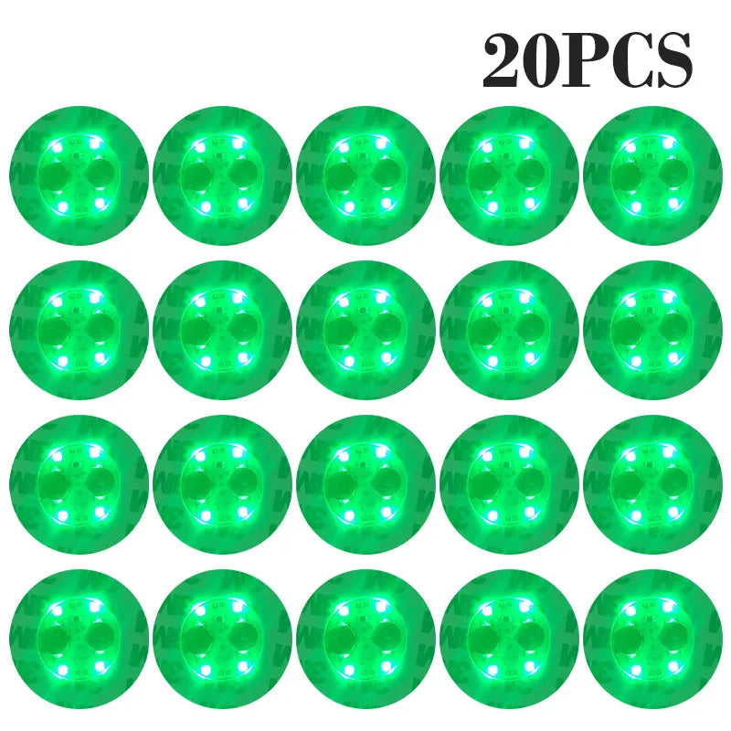 150pcs LED Luminous Coaster Stickers for Bar, Drinks & Bottles LED Party Coasters PLUSH Green-20PCS 6cm