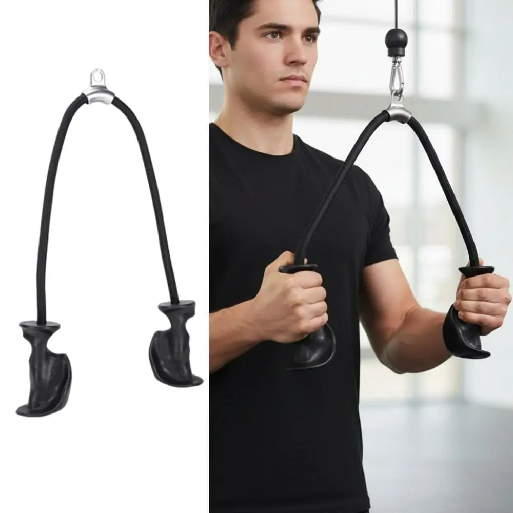 Heavy Duty Tricep Rope – Ergonomic Dual Handle Cable Attachment Cable Gym Attachment PLUSH