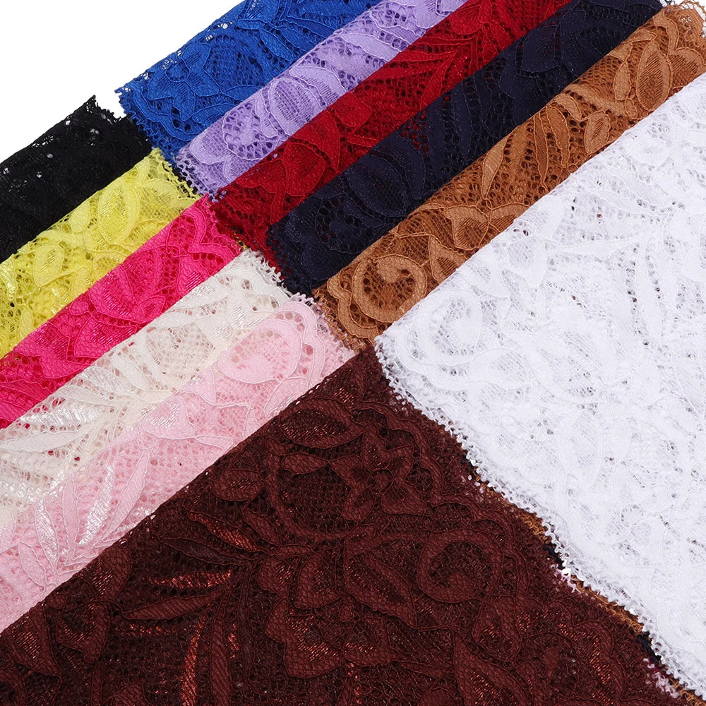1.5 Yards 15cm Elastic Floral Lace Trim for DIY Sewing Lace Sewing Trim PLUSH