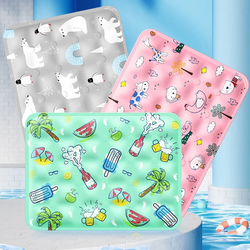 Summer Pet Cooling Mat for Cats & Dogs – Ice Pad Bed Pet Cooling Mat PLUSH