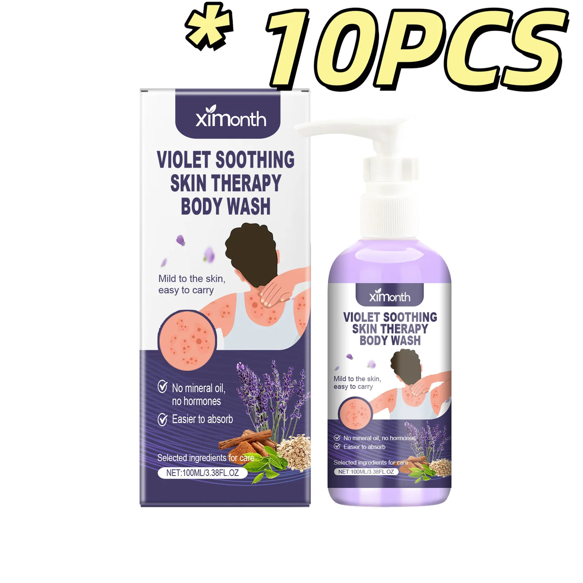 Violet Shower Gel – Nourishing Fragrant Body Wash 100ml Shower Gel PLUSH 100ml Boxed X 10PCS Moisturizing