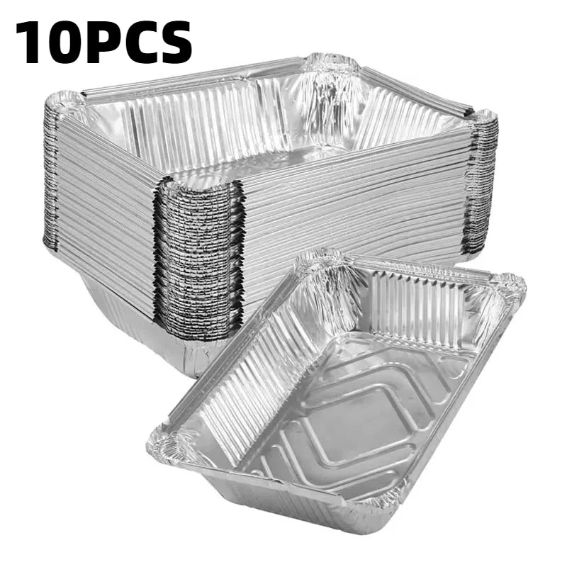 Disposable Aluminum Foil Trays 1000ml – 10/30pcs Baking Pans Disposable Baking Tray PLUSH 10PCS