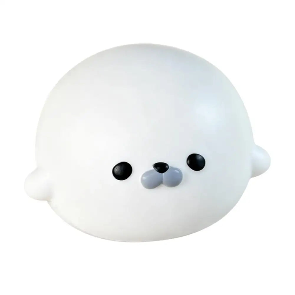 Slow Rebound Seal Squishy Toy – Soft PU Foam Sensory Ball Squishy Sensory Toy PLUSH White