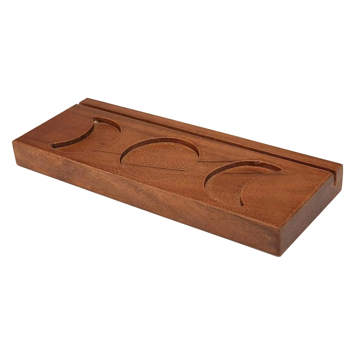 Wooden Tarot Card Holder Moon Phase Display Stand & Candle Tray Card Display Stand PLUSH