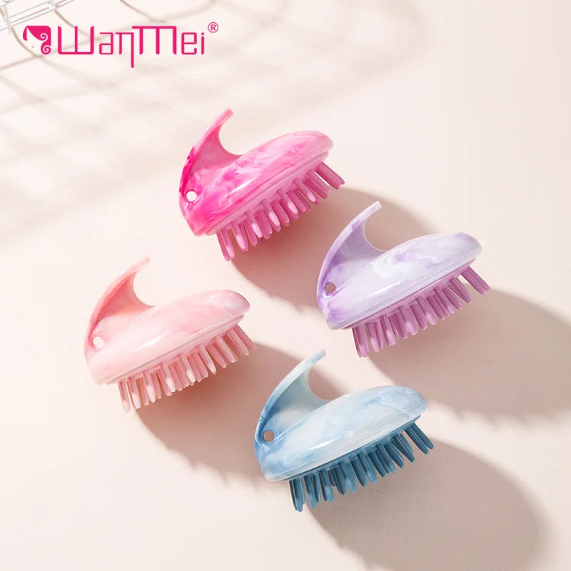 Silicone Scalp Massager Shampoo Brush – Marble Pattern Scalp Massager Brush PLUSH