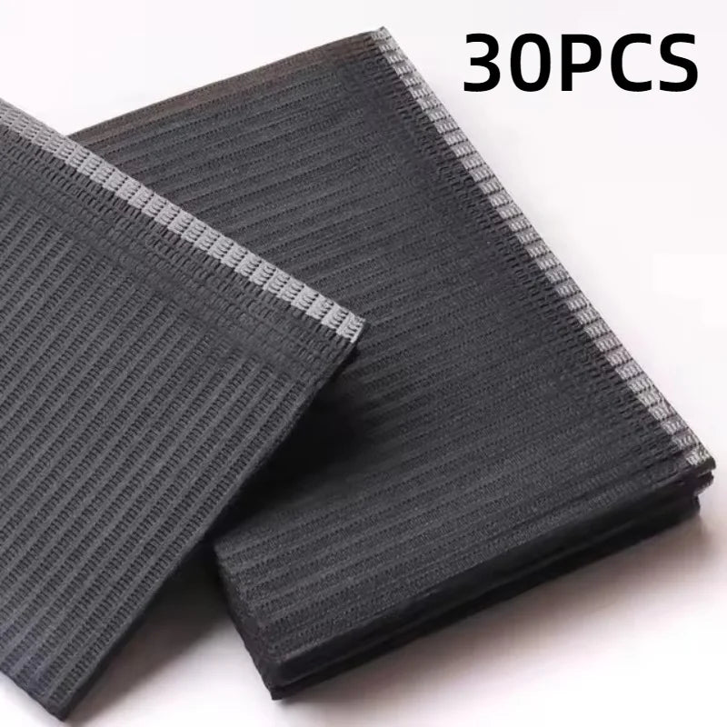 Disposable Nail Table Mats Waterproof Work Surface Covers 30/60pcs Nail Table Mats PLUSH Black-30PCS