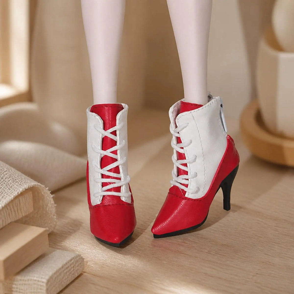 Resin High Heel Ankle Boots for BJD Ball Jointed Dolls Doll Shoes PLUSH