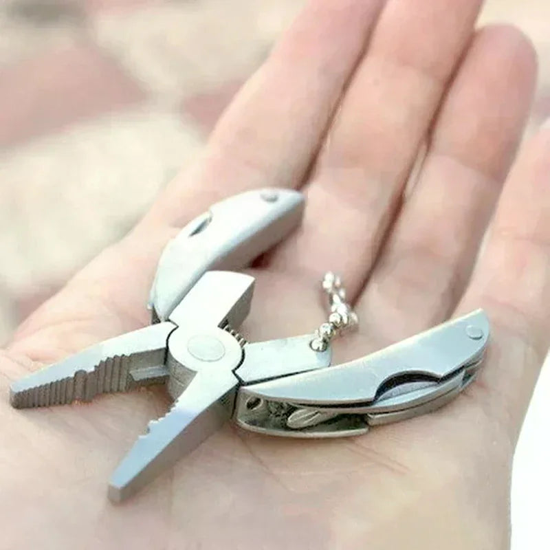 Mini Multitool Pliers Keychain – Stainless Steel EDC Tool Multitool Keychain PLUSH