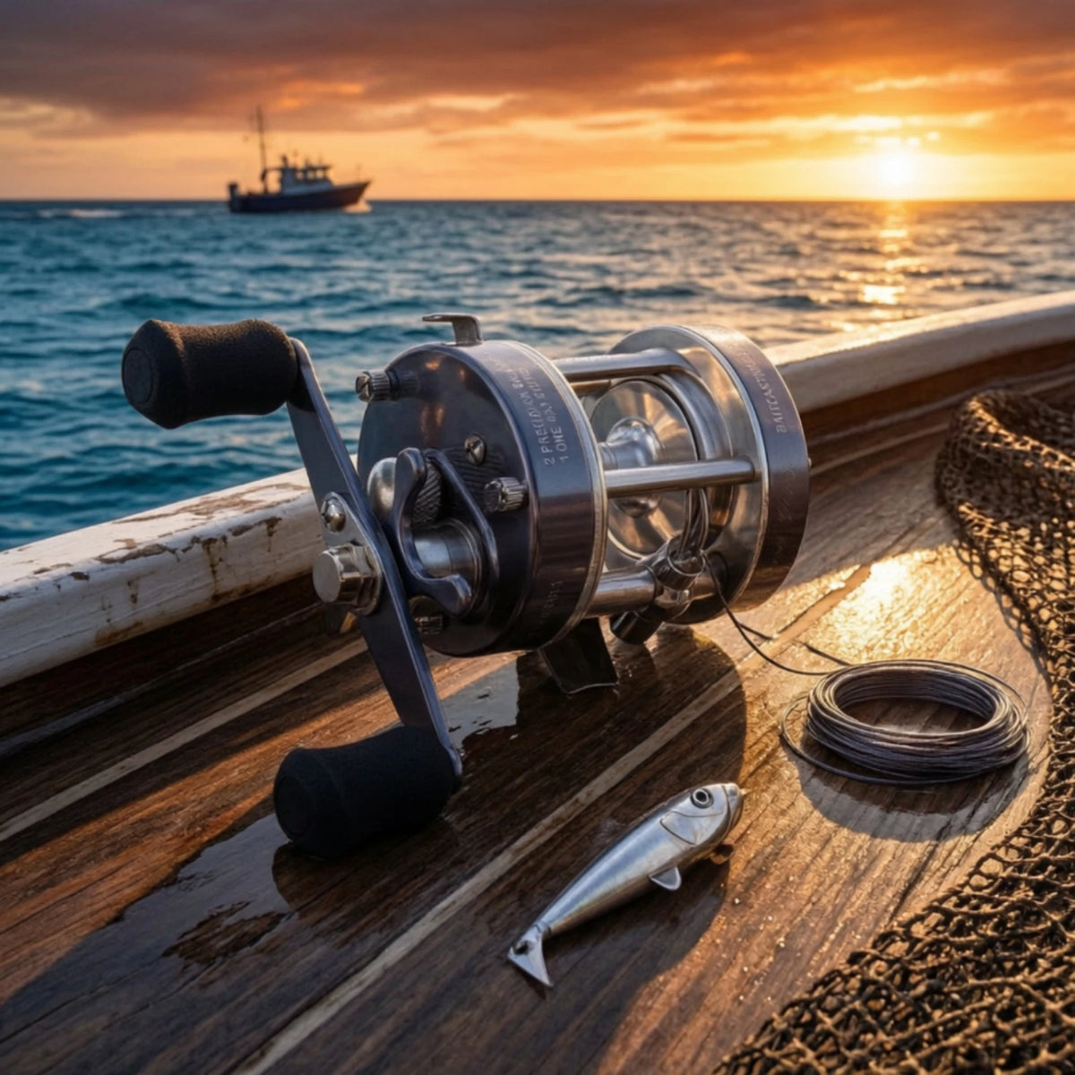 Round Baitcasting Reel – Aluminum Drum Baitcaster | Boat Fishing Baitcasting Fishing Reel PLUSH