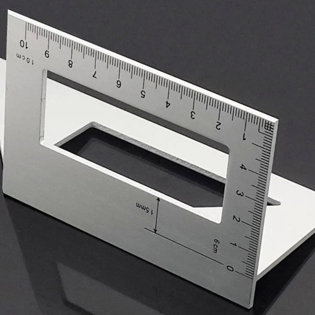 Aluminum Alloy T-Shape 45/90° Angle Ruler Woodworking Gauge Woodworking Angle Ruler PLUSH