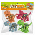 4pcs DIY Assembly Dinosaur Toys – Kids Educational Building Set DIY Dinosaur Building Set PLUSH A set