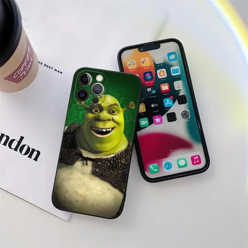 Shrek Cartoon iPhone Case – Shockproof Silicone Cover All Models Cartoon Phone Case PLUSH