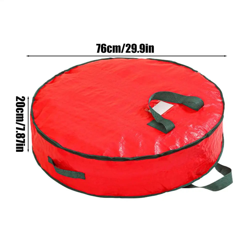 Waterproof Christmas Wreath Storage Bag – 24" 30" 36" Round Wreath Storage Bag PLUSH 30in