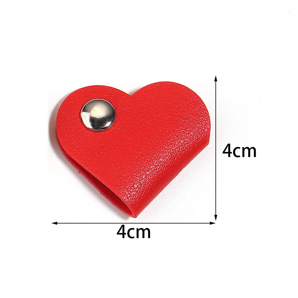 5pcs Heart PVC Cable Clips – Cord & Wire Organizer Holder Cable Organizer Clips PLUSH
