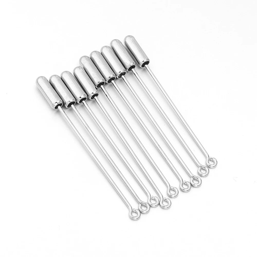 10pcs Rhodium Head Pins & Eye Pins 50/90mm – DIY Jewelry Jewelry Head Pins PLUSH 50mm