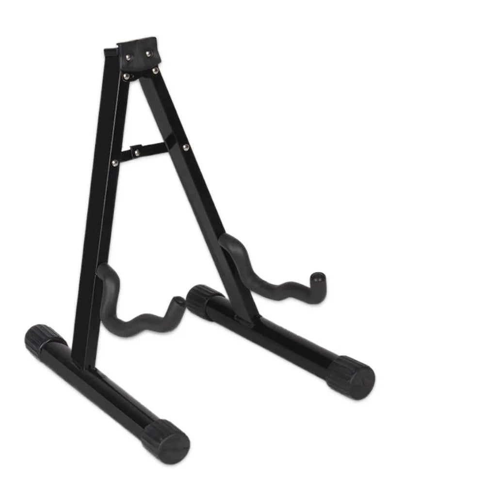 Metal A-Frame Guitar Stand – Portable Folding Floor Rack Guitar Floor Stand PLUSH Black