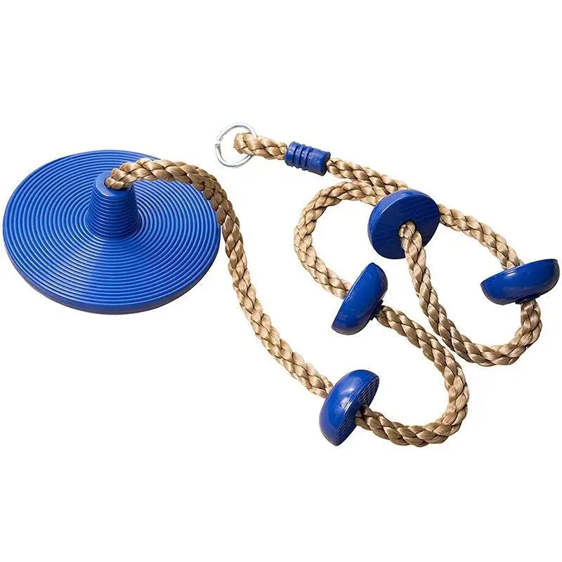 Kids Outdoor Climbing Toy – Disc Swing, Rings & Rope Set Kids Climbing Play Set PLUSH 01