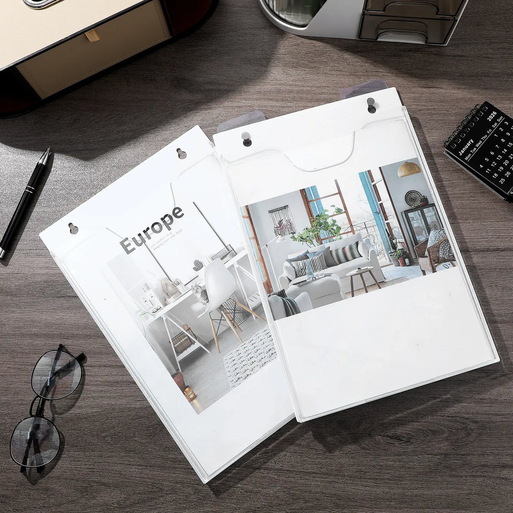 2Pcs Clear Acrylic Wall Mounted File Holder & Document Organizer Wall File Organizer PLUSH China Mainland