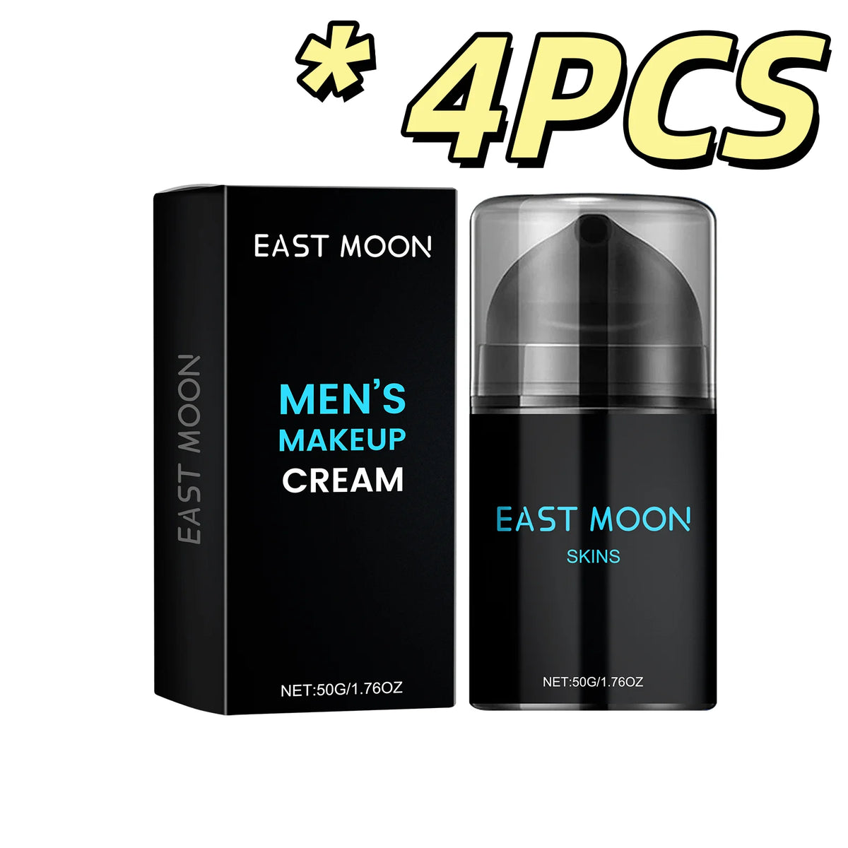 East Moon Men BB Cream – Oil Control, Brighten & Moisturize Men's BB Cream PLUSH 50g Boxed X 4PCS