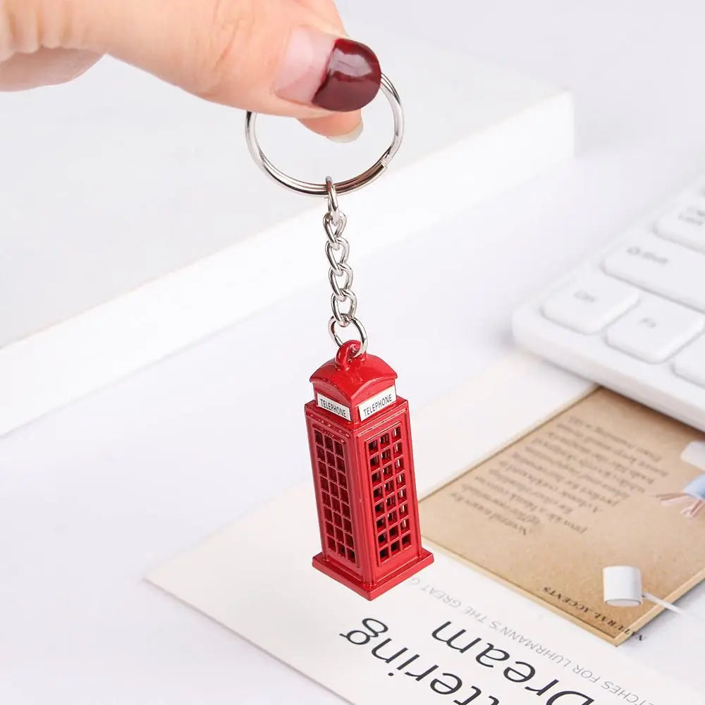London Bus & Telephone Booth Key Chain | Fashion Key Ring Fashion Key Chain PLUSH