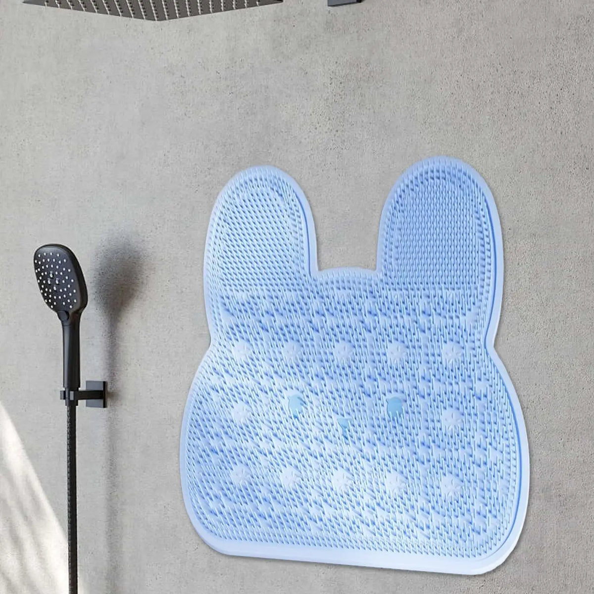 Silicone Shower Foot Scrubber Mat – Non-Slip Bath Massage Pad Shower Scrubber Mat PLUSH
