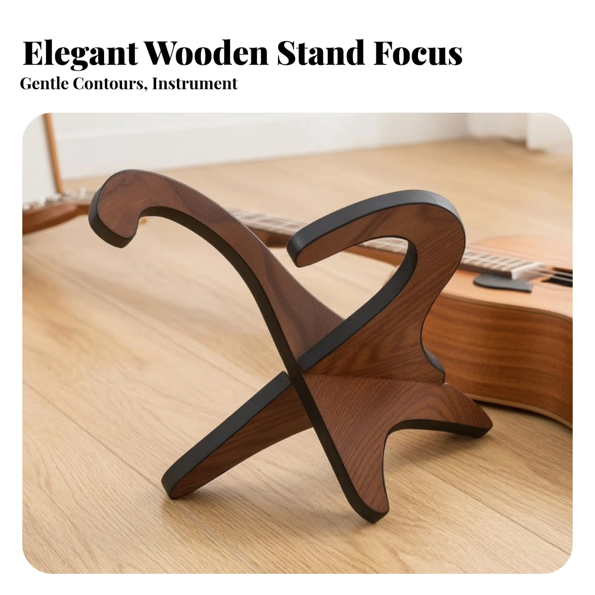 Wooden Folding Guitar Stand – Lightweight, Portable & Space-Saving Guitar Stand PLUSH Default Title