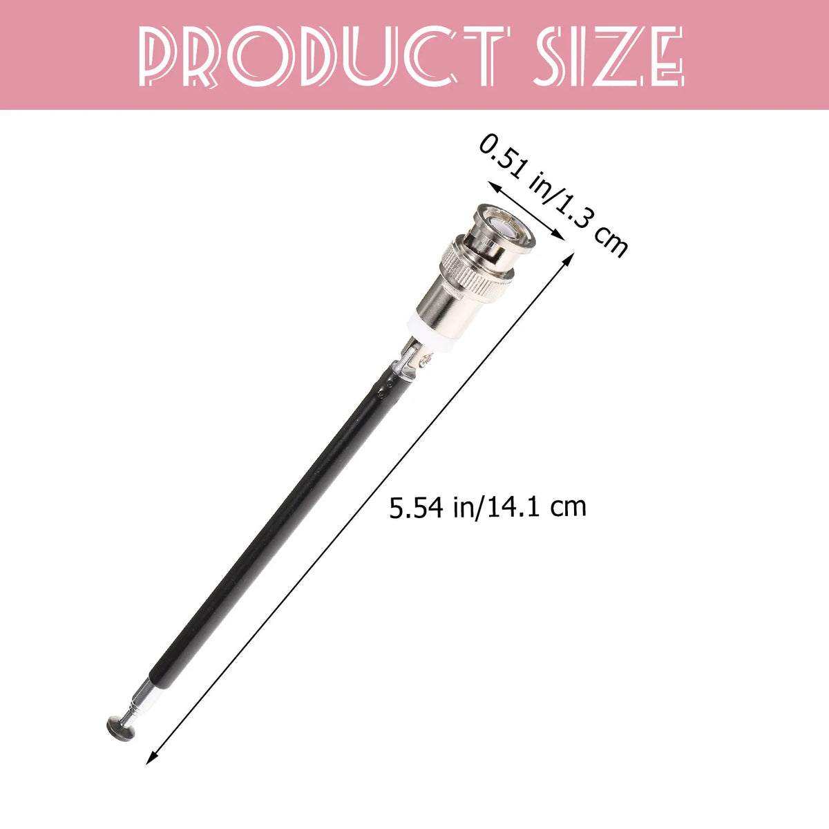 Telescopic Wireless Microphone Antenna – Metal & PVC Pull Rod Microphone Antenna PLUSH