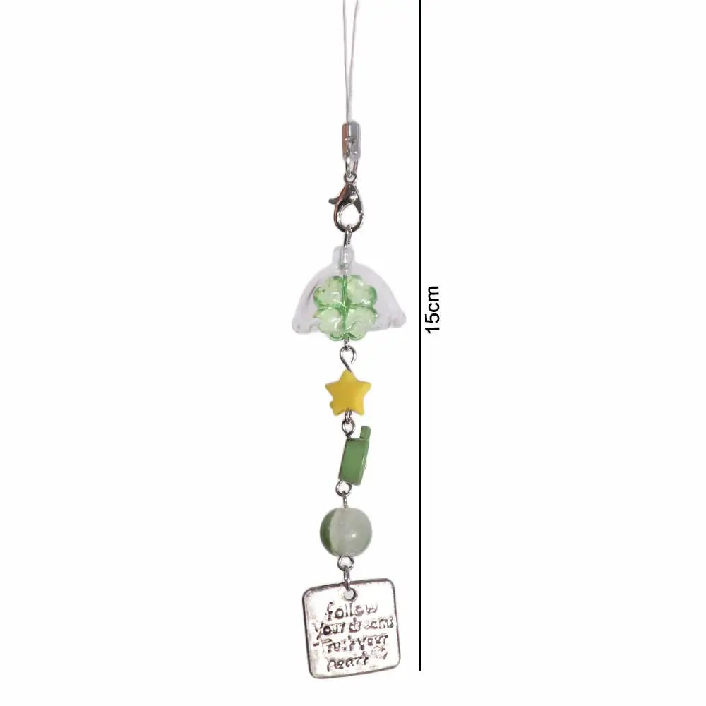 Star Wishing Bottle Wind Chime Keychain – Bag & Phone Charm Decorative Keychain Charm PLUSH