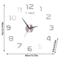 Acrylic Frameless DIY Wall Clock – Silent Modern Home Decor Decorative Wall Clock PLUSH Silver