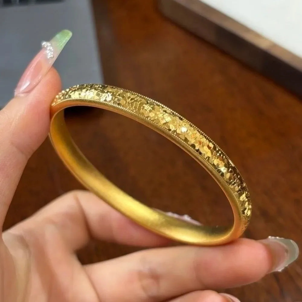 Holographic Gold Fish Scale Cuff Bracelet – Alloy Bangle Cuff Bracelet PLUSH