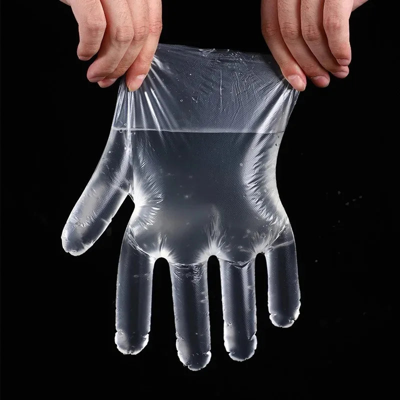 Disposable PE Gloves – Waterproof Kitchen & Household Gloves Disposable PE Gloves PLUSH