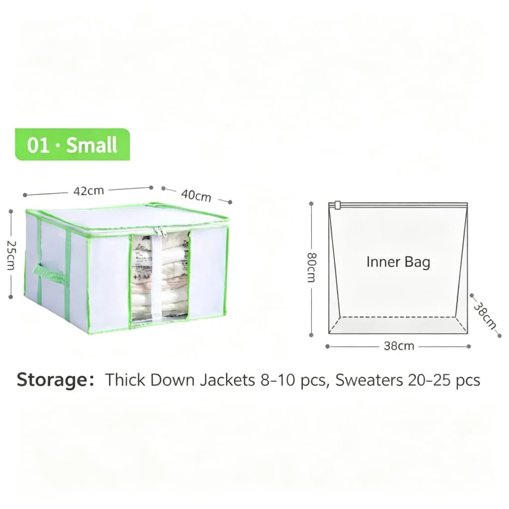 TAILI Vacuum Storage Bag & Box Combo – Bedding Organizer Vacuum Storage Organizer PLUSH S