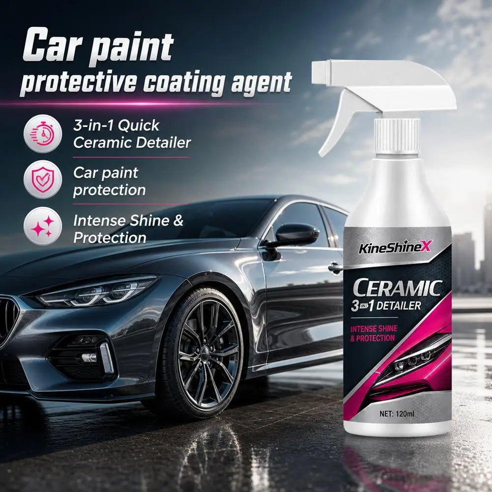 KineShineX 120ml Ceramic Car Spray – High-Gloss Coating Ceramic Car Spray PLUSH